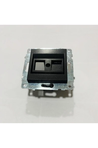 ENFE Grano Metalik Cat6 RJ45 Prizi Siyah Çerçevesiz jaksız ürün görseli 1