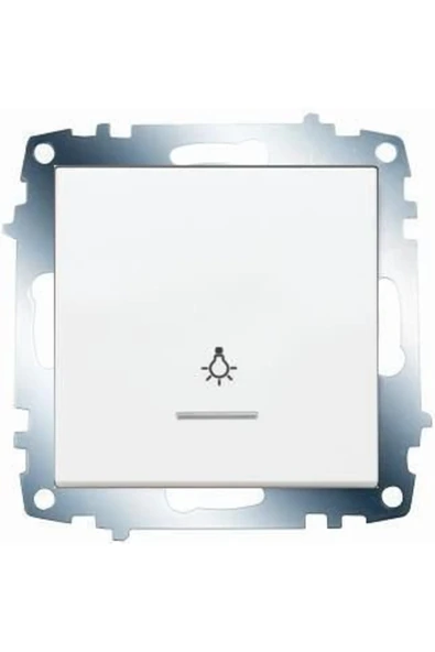 VİKO Karre/Meridian Beyaz Işıklı Light Mekanizma (Çerçeve Hariç) ürün görseli 1