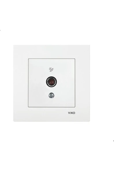 VİKO Vıko Karre Uydu Prizi F Konnektörlü Geçişli (10DB) (ÇERÇEVE DAHİL) - Beyaz 90967038ka ürün görseli 1