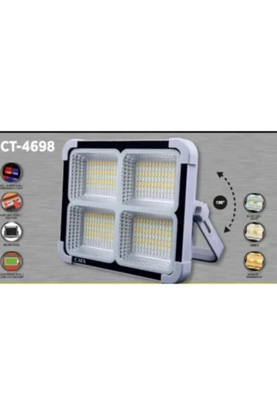 Cata Ct-4698 Miami Solar Led Projektör (YENİ SOLAR PANEL VE PİL ÖMRÜ GÜÇLENDİRİLMİŞ) ürün görseli 1
