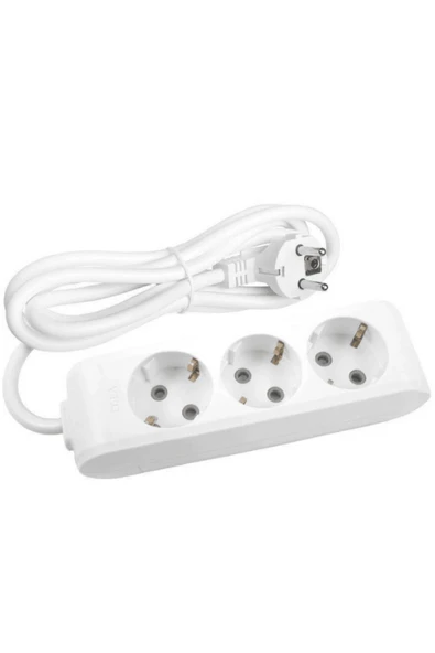 VİKO Viko Multi Let (3'Lü) Üçlü Priz Topraklı Çocuk Korumalı Kablolu 1 (Bir) Metre ürün görseli 1