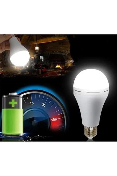 Cata CT-4229B-3 3 Adet 9W Şarjlı Led Ampul (Beyaz) ürün görseli 1