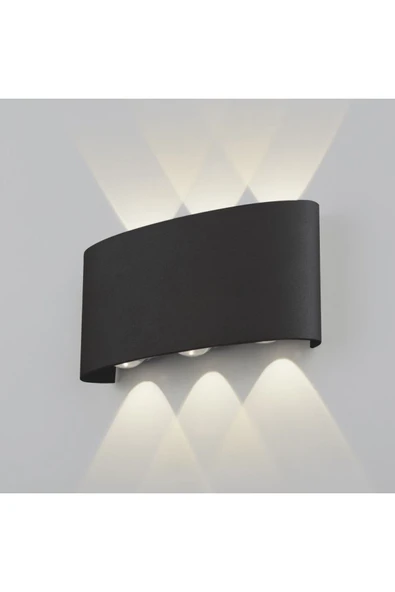 Cata 10 W İki Yönlü Led Duvar Aplik - Gün Işığı (3000K) - Siyah - IP44 - CT-8011 ürün görseli 1