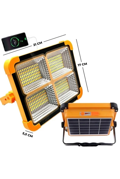 Cata Solar Şarjlı Projektör 200w 3 renk Çakarlı Cata CT-4698 ürün görseli 1