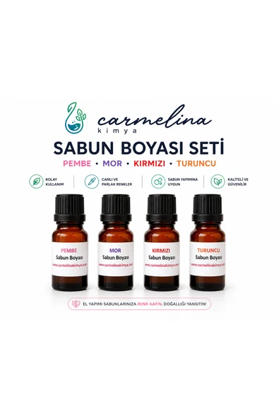 4'lü Sabun Boyası Pembe-mor-kırmızı-turuncu ürün görseli 1