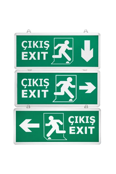 ENFE Şarjlı LED Sağ - Sol - Aşağı Yön Acil Çıkış Armatürü Exit Tabelalı 3'lü ürün görseli 1