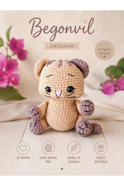 Amigurumi Örgü Kedi Oyuncak, Amigurumi, El Örgüsü ürün görseli 1