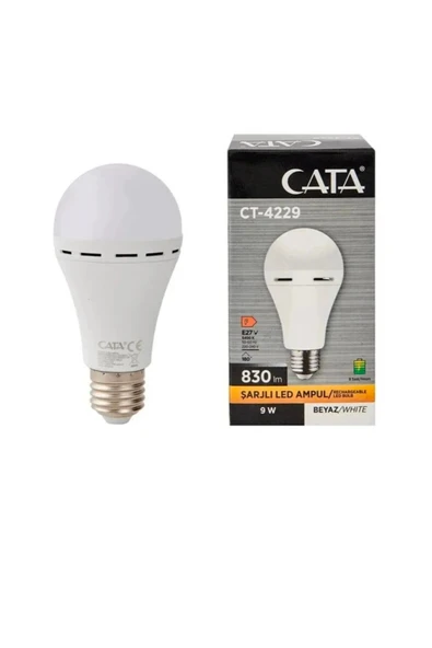 Cata Şarjlı Led Ampül Elektriksiz Kesintisiz Yanmaya Devam Eder CT-4229 ürün görseli 1