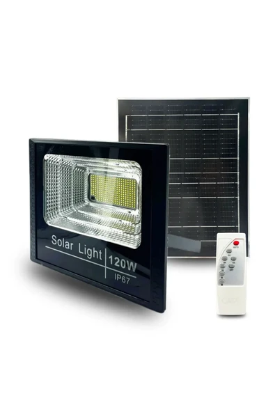 Cata 120 Watt Beyaz Işık 1200 Lümen Kumandalı Solar Projektör Led Projektör Dış Mekana Uygun CT-4648 ürün görseli 1