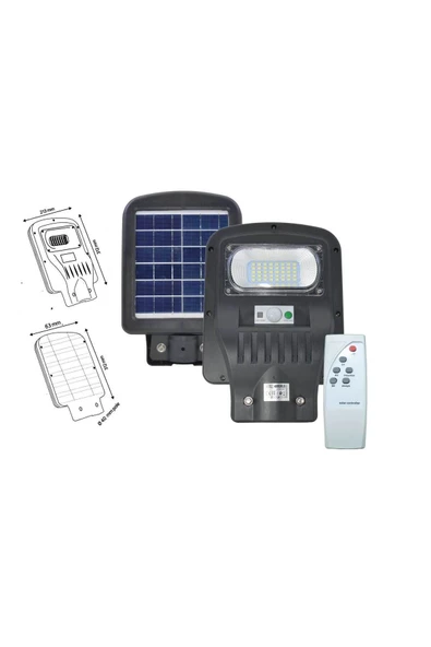Horoz 50w solar sokak armatür 6400k Beyaz Işık Solar Sokak Lambası Kumandalı ürün görseli 1