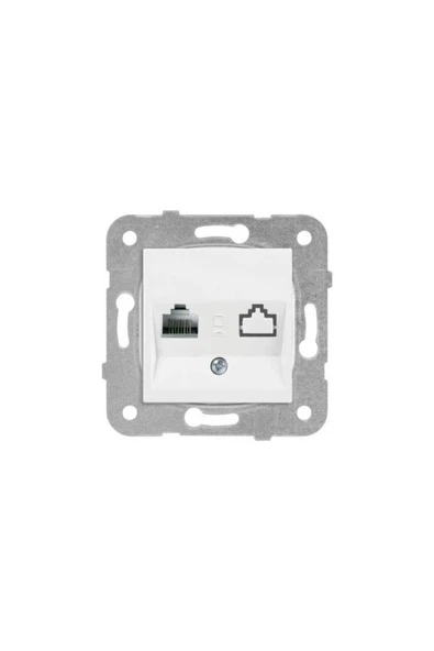 VİKO 90967X78 Tekli Data Prizi (RJ45 CAT6) Beyaz (Çerçevesiz) ürün görseli 1