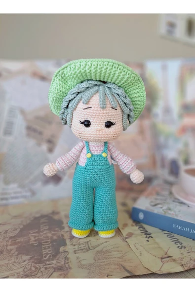 Amigurumi Örgü Kız Bebek Bahçıvan, Oyuncak ürün görseli 1
