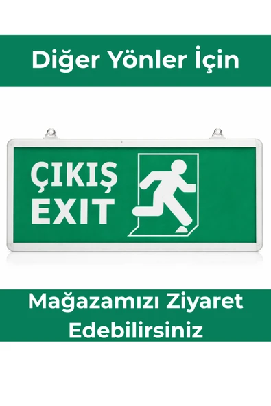 ENFE Şarjlı LED Acil Çıkış Armatürü Exit Tabelalı | Elektrik Kesintisinde Otomatik Devreye Giren ürün görseli 1