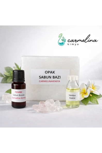 1kg Opak Sabun Yapım Seti-1 ( Pembe boya-Yasemin Esansiyla ) ürün görseli 1