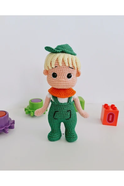 Amigurumi Jetgiller Elroy, Örgü Erkek Çocuk Oyuncak, Sarı Saçlı ürün görseli 1