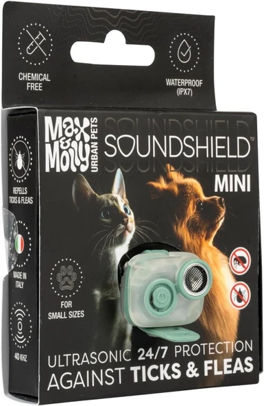 Max & Molly Soundshield MINI Ultrasonik Pire ve Kene Kovucu Tasma - Jade ürün görseli 1