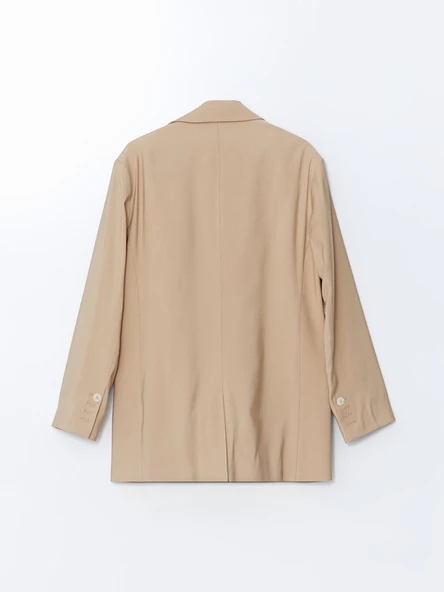 LCW Modest Bej Kadın Blazer Ceket - Resim 7