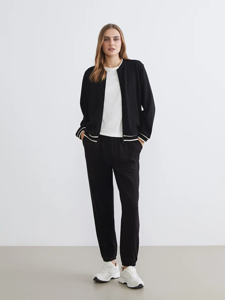 LCWAIKIKI Basic Siyah Soft Touch Kadın Jogger Eşofman Altı ürün görseli 1