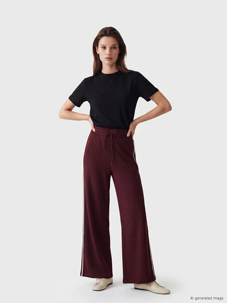 LCW Modest Mürdüm Soft Touch Kadın Eşofman Altı ürün görseli 1