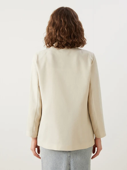 LCW Vision Bej Kadın Blazer Ceket - Resim 4