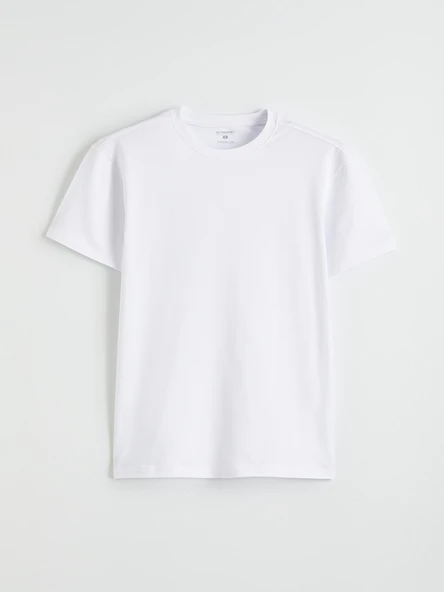 LC WAIKIKI Beyaz Regular Fit  Basic Tişört - Resim 5