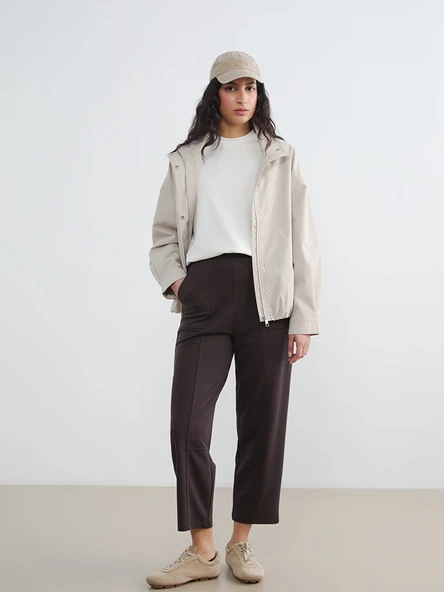 LCW Modest Kahverengi Beli Lastikli Soft Touch Kadın Eşofman Altı ürün görseli 1