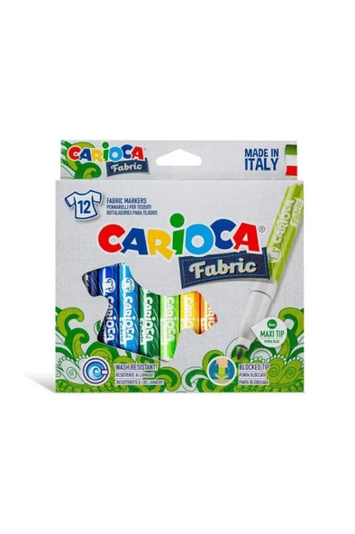 Carioca Cromatex Kumaş (T-Shirt) Boyama Kalemi 12 Renk 40957 ürün görseli 1