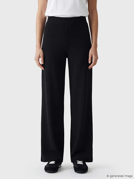 LCW Modest Siyah Soft Touch Kadın Eşofman Altı - Resim 2