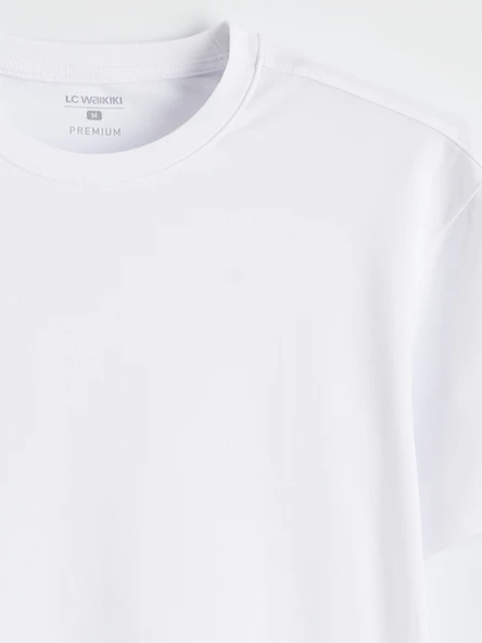 LC WAIKIKI Beyaz Regular Fit  Basic Tişört - Resim 6