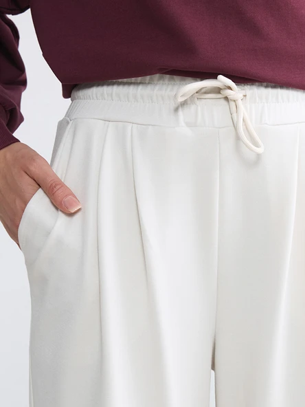 LCW Modest Bej Soft Touch Kadın Eşofman Altı - Resim 3