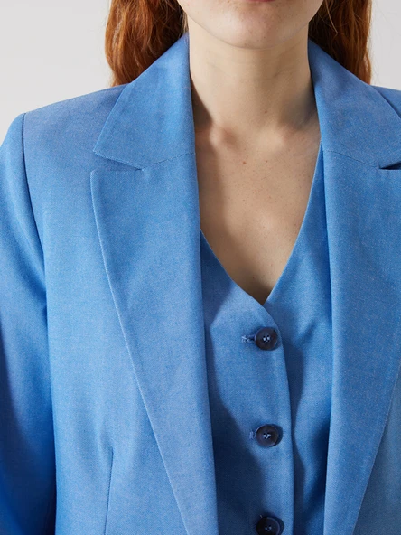LCW Vision Mavi Kadın Blazer Ceket - Resim 3