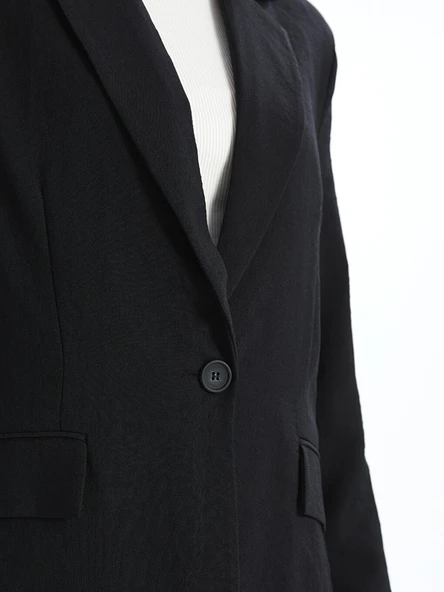 LCW Vision Siyah Kadın Blazer Ceket - Resim 3