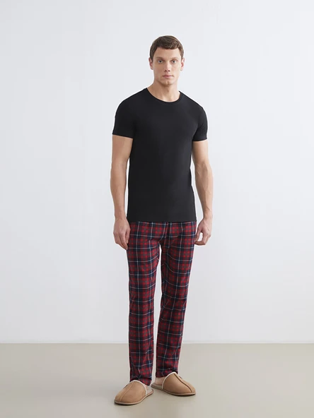LC WAIKIKI Siyah Slim Fit İnce Basic Tişört - Resim 2