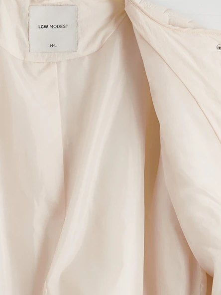 LCW Modest Sarı Bisiklet Yaka Oversize Kadın Ceket - Resim 7