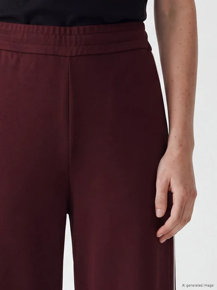 LCW Modest Mürdüm Soft Touch Kadın Eşofman Altı - Resim 3