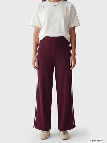 LCW Modest Mürdüm Soft Touch Kadın Eşofman Altı - Resim 2