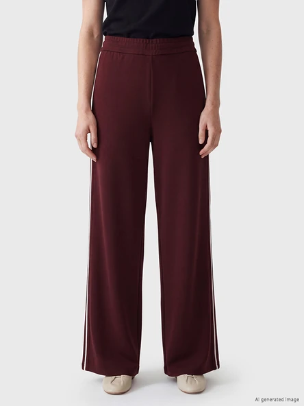 LCW Modest Mürdüm Soft Touch Kadın Eşofman Altı - Resim 2