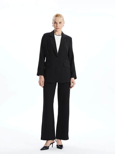LCW Vision Siyah Kadın Blazer Ceket - Resim 2