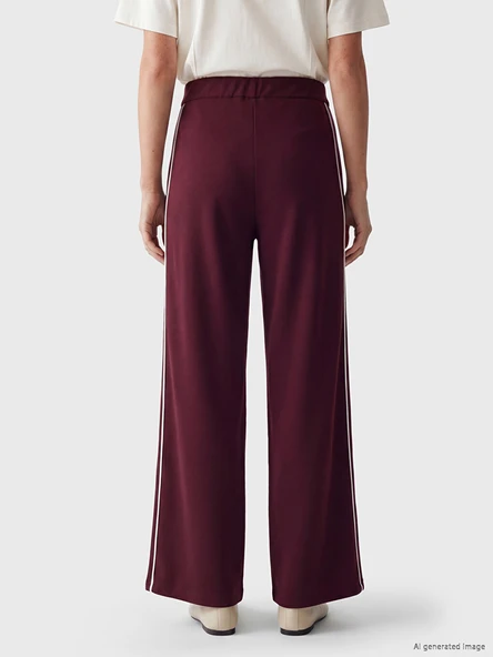 LCW Modest Mürdüm Soft Touch Kadın Eşofman Altı - Resim 4