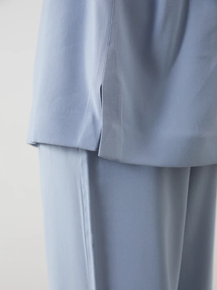 LCW Modest Mavi Oversize Kadın Blazer Ceket - Resim 3