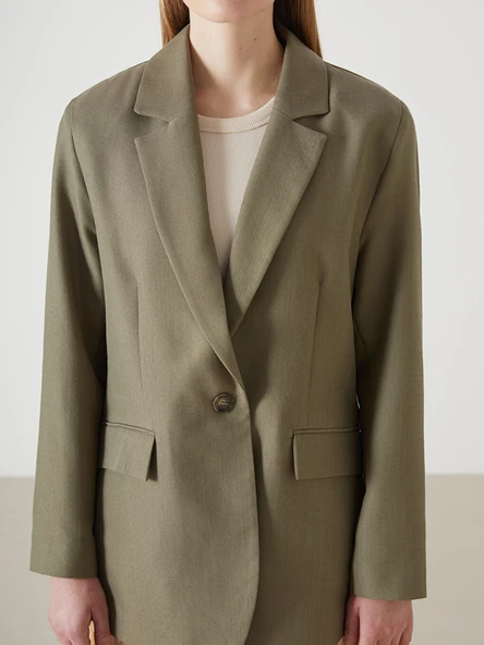 LCW Vision Haki Kadın Blazer Ceket - Resim 3