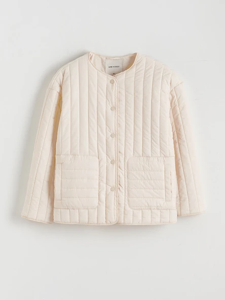 LCW Modest Sarı Bisiklet Yaka Oversize Kadın Ceket - Resim 6