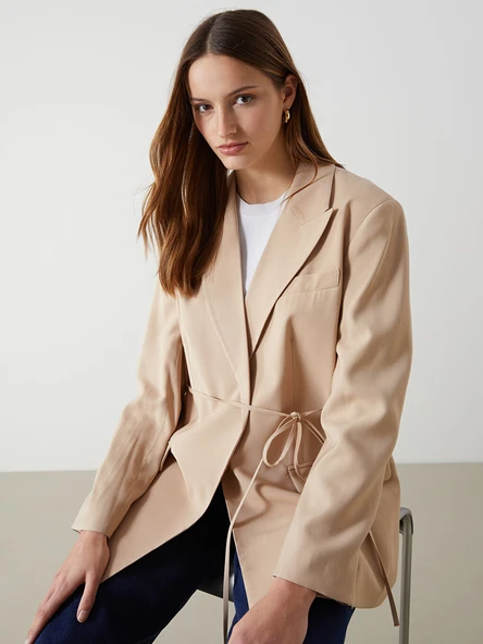 LCW Modest Bej Kadın Blazer Ceket ürün görseli 1