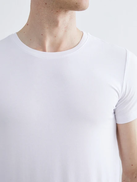 LC WAIKIKI Beyaz Slim Fit İnce Basic Tişört - Resim 3