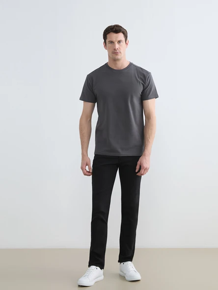 LC WAIKIKI Gri Regular Fit  Basic Tişört - Resim 2
