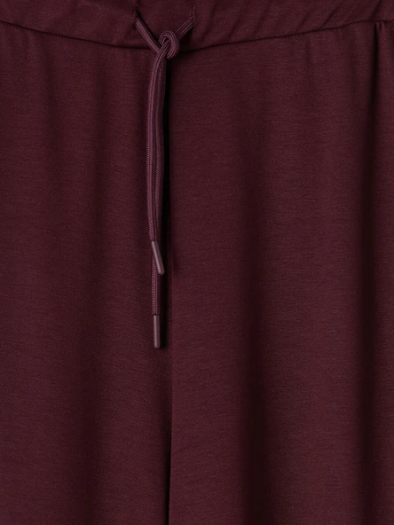 LCW Modest Mürdüm Soft Touch Kadın Eşofman Altı - Resim 7