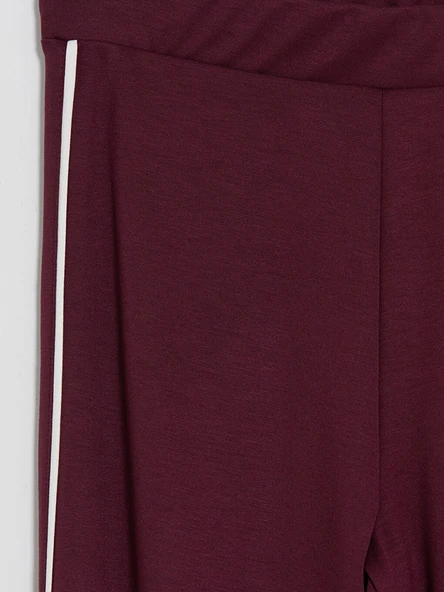 LCW Modest Mürdüm Soft Touch Kadın Eşofman Altı - Resim 6