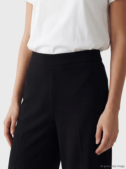 LCW Modest Siyah Soft Touch Kadın Eşofman Altı - Resim 3