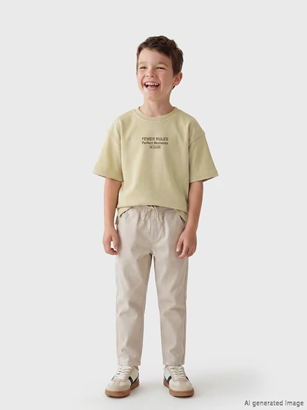 LCW Kids Haki Bisiklet Yaka Baskılı Erkek Çocuk Tişört ürün görseli 1