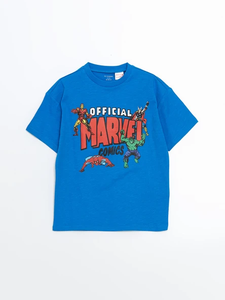 LCW Kids Mavi Spider-Man Baskılı Erkek Çocuk Tişört ürün görseli 1